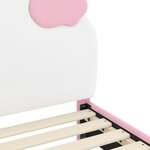 vidaXL Cadre de lit pour enfants avec tête de lit Rose 90 x 200 cm PU