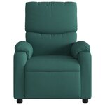 vidaXL Fauteuil inclinable électrique Vert foncé Tissu