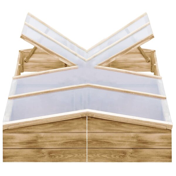 vidaXL Serres 2 Pièces Bois de pin imprégné 200x50x35 cm