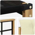 vidaXL Ensemble de canapés d'extérieur 9 pc Blanc et crème