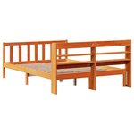vidaXL Cadre de lit et tête de lit cire marron 160x200 cm bois de pin