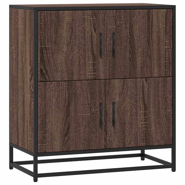 vidaXL Buffet chêne marron 68x35x76 cm bois d'ingénierie