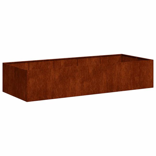 vidaXL Jardinière rouillé 200x80x40 cm acier inoxydable