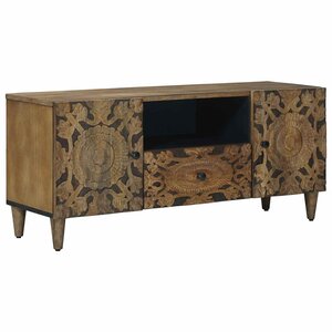 vidaXL Meuble TV Marron 105 x 33 5 x 46 cm Bois de mangue massif