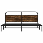 vidaXL Cadre de lit en métal sans matelas chêne fumé 183x213 cm