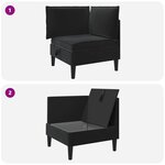 vidaXL Sofa avec rangement Noir Velours