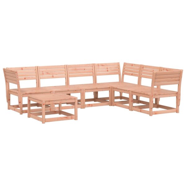 vidaXL Salon de jardin 7 Pièces bois massif douglas