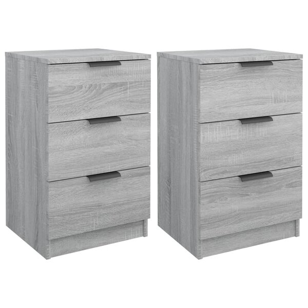 vidaXL Tables de chevet 2 Pièces Sonoma gris 40x36x65 cm