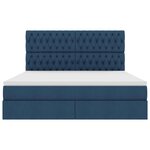 vidaXL Lit avec rangement et matelas Bleu 160 x 200 cm Polyester