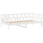 vidaXL Lit de jour avec toit sans matelas blanc 80x200 cm bois massif