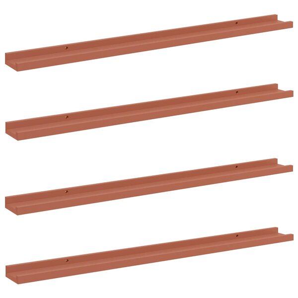 vidaXL Étagère Murale 4 pc Rouge 100 x 9 x 3 cm Bois d'ingénierie