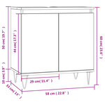vidaXL Armoire de bain chêne fumé 58x33x60 cm bois d'ingénierie
