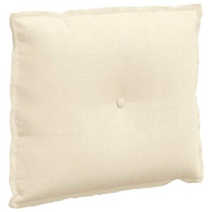 vidaXL Coussin de Dos Crème 60 x 50 cm Tissu en velours côtelé