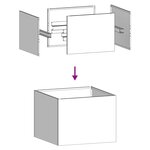 vidaXL Jardinière 40x40x30 cm acier galvanisé