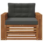 vidaXL Canapé d’extérieur Bois d'acacia massif et polyester