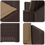 vidaXL Chaises de jardin salle à manger 2 Pièces Marron et taupe PP
