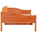 vidaXL Cadre de lit sans matelas cire marron 90x190 cm bois pin massif