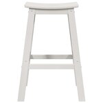 vidaXL Tabouret de bar 2 Pièces Blanc 52 x 43 x 73.5cm HDPE