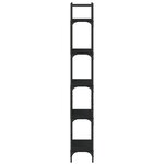 vidaXL Bibliothèque à 5 niveaux noir 60 5x24x166 5cm bois d'ingénierie