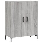 vidaXL Buffet haut Sonoma gris 69 5x34x180 cm Bois d'ingénierie
