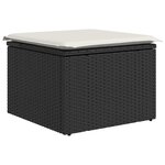 vidaXL Salon de jardin 11 Pièces avec coussins noir résine tressée