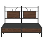 vidaXL Cadre de lit sans matelas chêne marron 120x190 cm