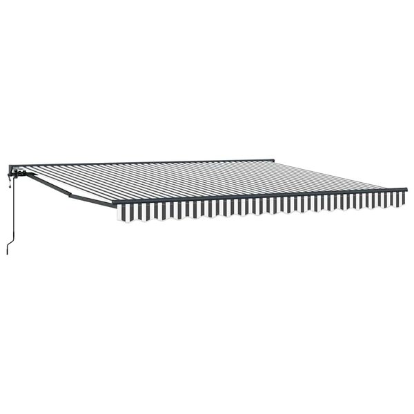 vidaXL Auvent Rétractable Anthracite et blanc 400x300 cm tissu