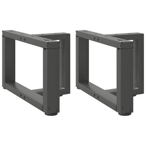 vidaXL Pieds de table basse en T 2 pièces anthracite 50 x 25 x (30-31) cm acier