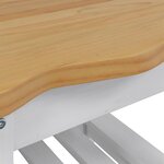 VidaXL Table d'appoint EKAI Blanc 50 x 50 x 45 5 cm Bois de pin massif