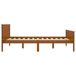 vidaXL Cadre de lit Marron miel Bois de pin massif 120x200 cm