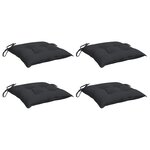 vidaXL Coussins de palette lot de 4 noir 50x50x7 cm tissu oxford