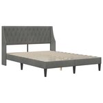 vidaXL Cadre de lit avec matelas Gris foncé 120 x 200 cm Velours