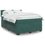 vidaXL Sommier à lattes de lit et matelas Vert foncé 140x200cm Velours