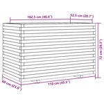 vidaXL Jardinière blanc 110x60x72 cm bois de pin massif