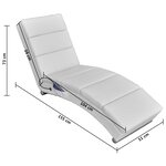vidaXL Chaise longue de massage Blanc Similicuir