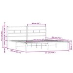vidaXL Cadre de lit sans matelas avec tête de lit 180x200 cm