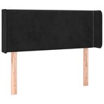 vidaXL Tête de lit avec oreilles Noir 93x16x78/88 cm Velours