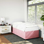 vidaXL Cadre de lit Rose 90x190 cm Velours