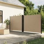 vidaXL Auvent latéral rétractable beige 160x1000 cm
