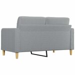 vidaXL Canapé à 2 places Gris clair 140 cm Tissu