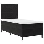 vidaXL Lit Box Spring avec Matelas & LED Noir 90x190 cm Velours