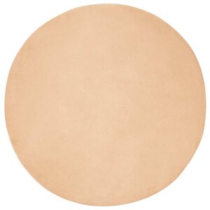 vidaXL Tapis en Fourrure Synthétique de Lapin Taupe Ø 160 cm Polyester