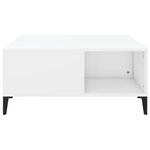 vidaXL Table basse blanc 80x80x36 5 cm bois d'ingénierie