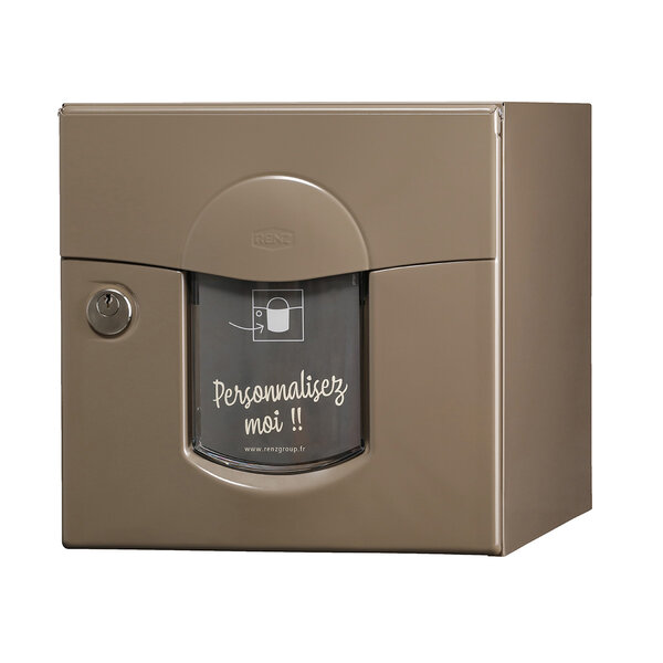 Boîte aux lettres soléa  2 portes taupe 7006 finition brillante