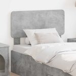 vidaXL Tête de lit Gris béton 100 cm Bois d'ingénierie