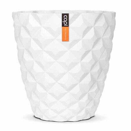 Bac en fibres de verre int. Vase 51x52 cm blanc - dimhaut: h 52 cm - couleur: blanc neige