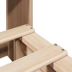 vidaXL Lit bibliothèque sans matelas 90x190 cm bois massif