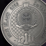 Monnaie QUEEN GAMBIT Chess Battle 3 Oz Argent 7$ Niue 2026 (PRÉCOMMANDE)