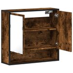 vidaXL Armoire à miroir de salle de bain chêne fumé bois d’ingénierie