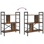 vidaXL Étagère Chêne fumé 75 x 30 x 91 cm Bois d'ingénierie